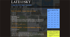 Desktop Screenshot of lateforthesky.org
